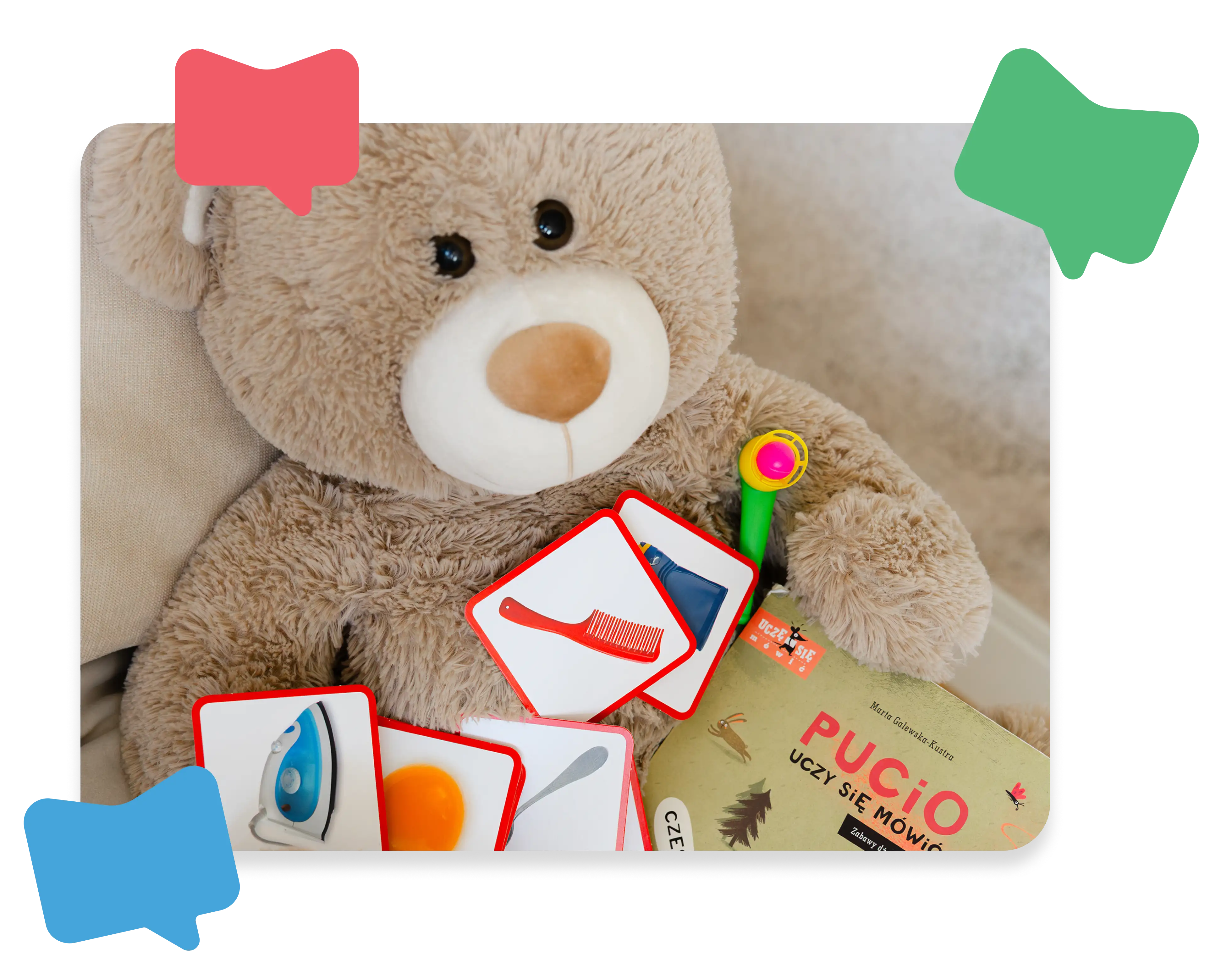teddy bear learning to speak